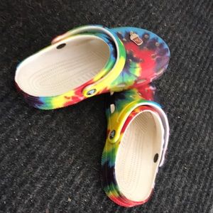 Tie die crocs